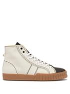 Matchesfashion.com Primury - Divid Hi Recycled Cotton-canvas Trainers - Mens - White Multi