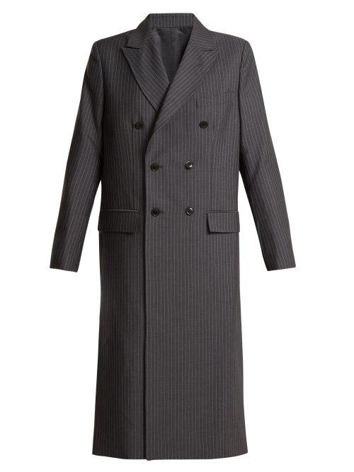 Matchesfashion.com Toga - Oversized Double Breasted Pvc Cut Out Coat - Womens - Grey
