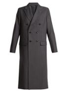 Matchesfashion.com Toga - Oversized Double Breasted Pvc Cut Out Coat - Womens - Grey