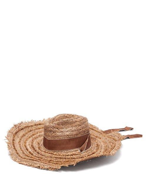 Matchesfashion.com Fil Hats - Mauritius Wide Brim Straw Hat - Womens - Brown