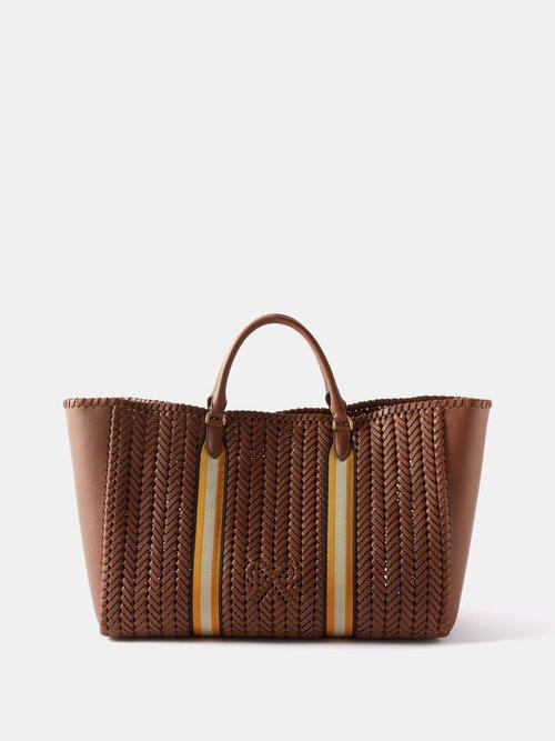 Anya Hindmarch - Neeson Nastro Braided-leather Tote Bag - Womens - Tan