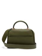 Matchesfashion.com Valextra - Serie S Medium Textured Leather Shoulder Bag - Womens - Khaki
