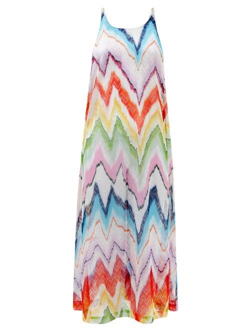 Missoni - Zigzag-jacquard Wrap Dress - Womens - Multi