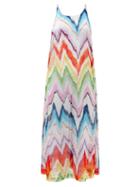 Missoni - Zigzag-jacquard Wrap Dress - Womens - Multi