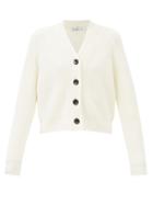 Proenza Schouler White Label - V-neck Cropped Ribbed-wool Cardigan - Womens - Cream