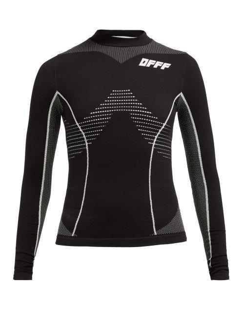 Matchesfashion.com Off-white - Offf Compression Jersey Top - Womens - Black White