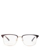Gucci Rectangle-frame Acetate And Metal Glasses