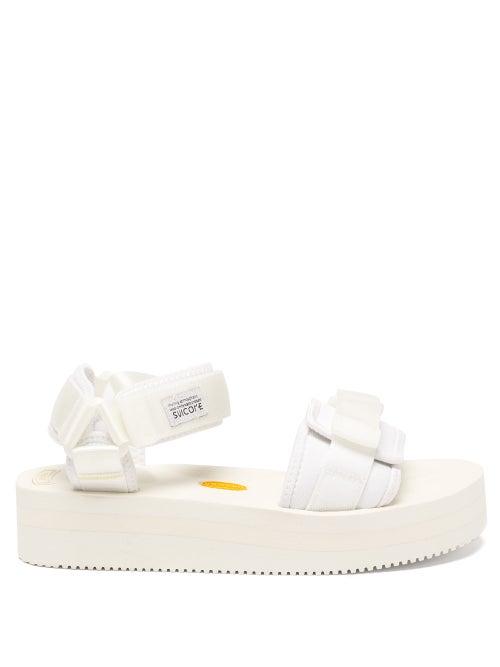 Matchesfashion.com Suicoke - Cel-vpo Velcro-strap Flatform Sandals - Womens - White