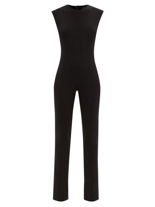 Norma Kamali - Sleeveless Jersey Slim-leg Jumpsuit - Womens - Black