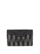 Au Depart - Metallic-jacquard And Leather Cardholder - Mens - Black Multi