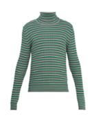 Maison Margiela Striped Roll-neck Cotton Sweater