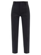 Bottega Veneta - Cropped Technical Twill Slim-leg Trousers - Womens - Black
