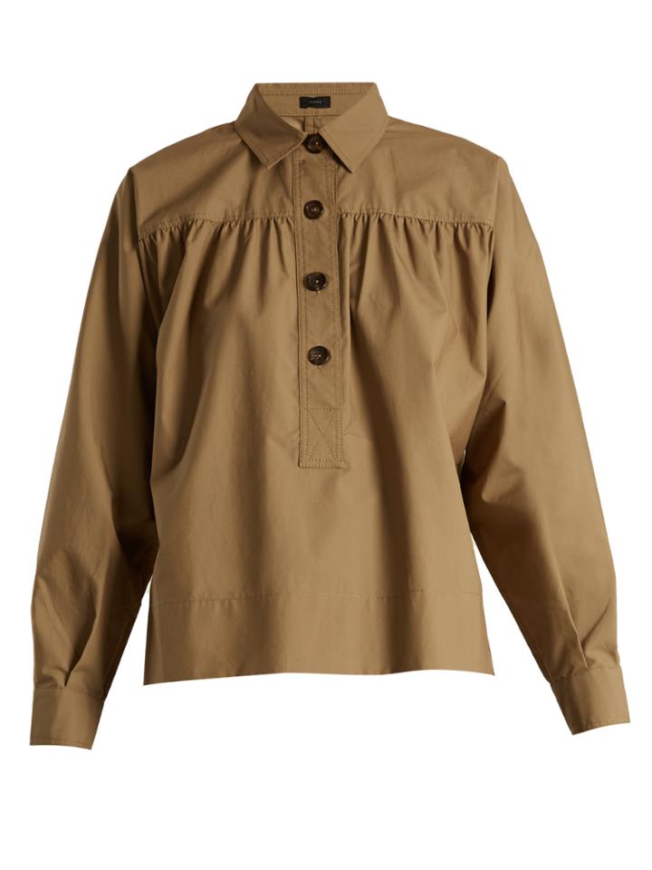 Joseph Willow Gathered-yoke Cotton Shirt