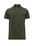 Matchesfashion.com Polo Ralph Lauren - Logo Embroidered Cotton Piqu Polo Shirt - Mens - Khaki
