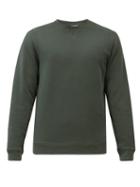 Matchesfashion.com Sunspel - Crew-neck Cotton-blend Loopback-jersey Sweatshirt - Mens - Dark Green