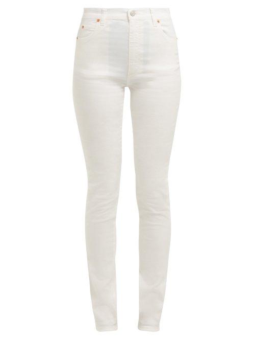 Matchesfashion.com Gucci - Slim Fit High Rise Jeans - Womens - White