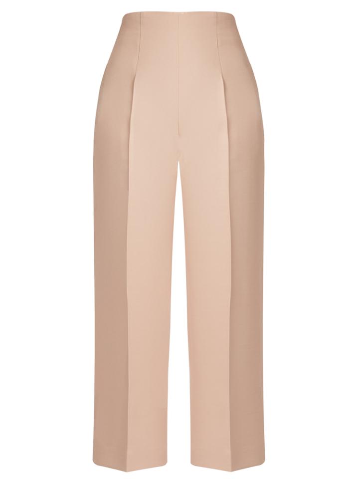 Fendi High-rise Wool And Silk-blend Cropped Trousers