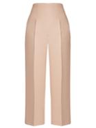 Fendi High-rise Wool And Silk-blend Cropped Trousers