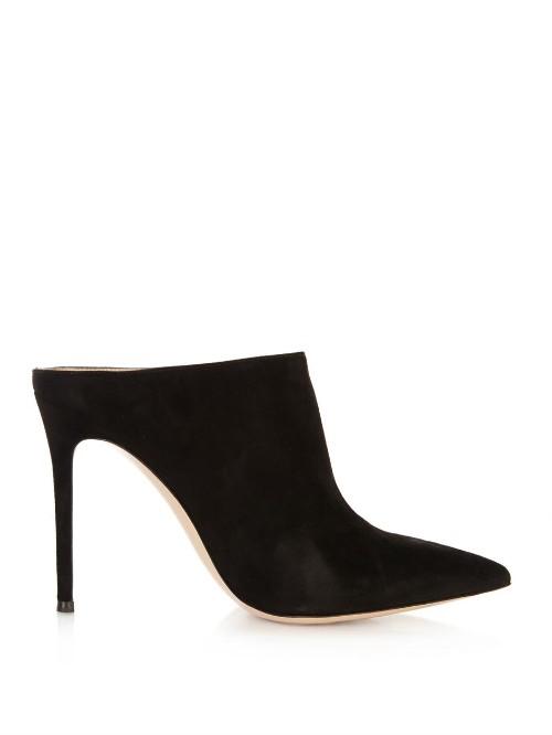 Gianvito Rossi Slip-on Suede Mules
