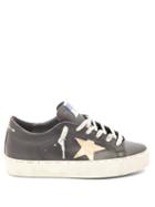 Matchesfashion.com Golden Goose - Hi Star Low Top Leather Trainers - Womens - Black Gold