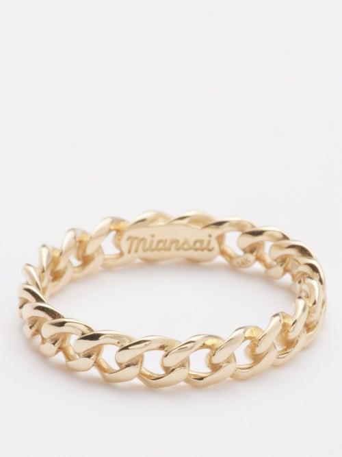 Miansai - Cuban Link 14kt Gold Ring - Mens - Gold