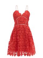 Matchesfashion.com Self-portrait - Azalea Floral Lace Mini Dress - Womens - Red