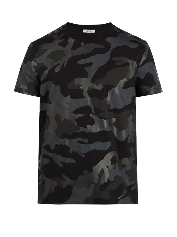 Valentino Camouflage-print Cotton T-shirt