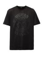 Matchesfashion.com Versace - Medusa-logo Cotton-jersey T-shirt - Mens - Black