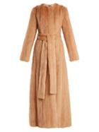 Matchesfashion.com Brock Collection - Freda Mink Fur Coat - Womens - Light Pink