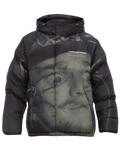 Matchesfashion.com Undercover - A Clockwork Orange Printed Down Hooded Jacket - Mens - Grey