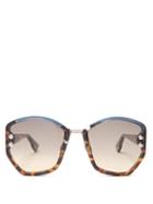Matchesfashion.com Dior Eyewear - Dioraddict2 Acetate Sunglasses - Womens - Tortoiseshell
