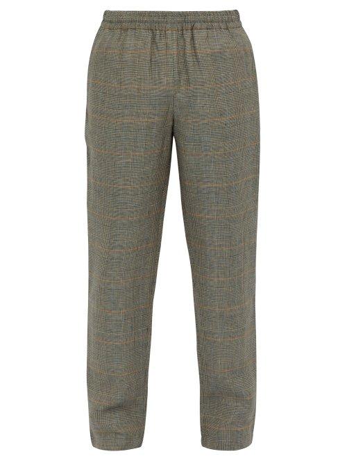 Matchesfashion.com De Bonne Facture - Plaid Linen Twill Trousers - Mens - Multi