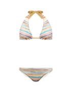 Matchesfashion.com Missoni Mare - Striped Knitted Mesh Bikini - Womens - Multi