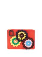 Matchesfashion.com Jw Anderson - Daisies Crochet Leather Pouch - Womens - Red Multi