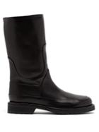 Matchesfashion.com Ann Demeulemeester - Panelled Leather Boots - Womens - Black