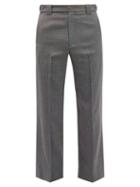 Sasquatchfabrix - Pintucked Tailored Wool Straight-leg Trousers - Mens - Grey