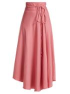 Matchesfashion.com Apiece Apart - Rosehip Linen Blend Wrap Skirt - Womens - Light Pink