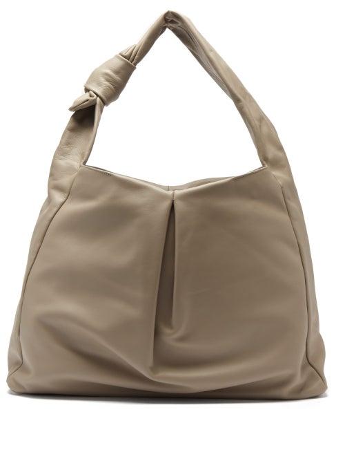 Matchesfashion.com Staud - Island Large Knotted Leather Tote Bag - Womens - Grey