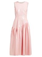 Matchesfashion.com Simone Rocha - Sequinned Tulle Ruffled Gathered Dress - Womens - Pink