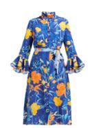 Matchesfashion.com Beulah - Maia Floral Print Silk Dress - Womens - Navy Multi