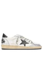 Matchesfashion.com Golden Goose - Ballstar Leather Low Top Trainers - Mens - Silver Multi