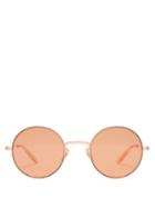 Matchesfashion.com Garrett Leight - Seville 48 Round Frame Sunglasses - Womens - Rose Gold