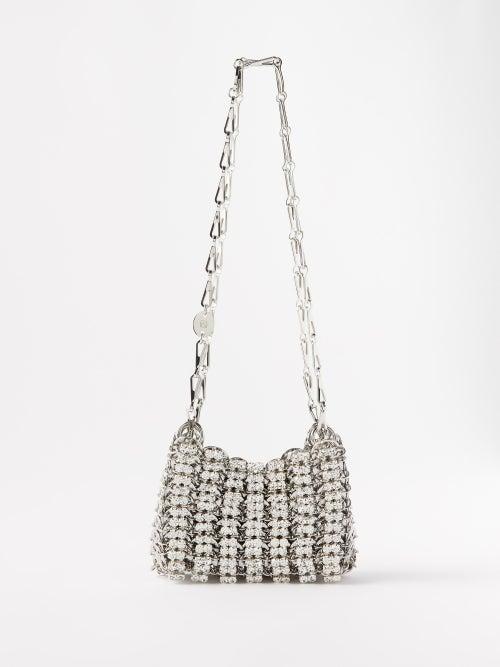 Paco Rabanne - 1969 Small Crystal And Chainmail Shoulder Bag - Womens - Silver