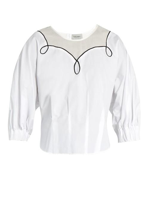 Rachel Comey Charline Balloon-sleeved Cotton-poplin Top