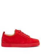 Christian Louboutin - Fun Louis Junior Suede Trainers - Mens - Red