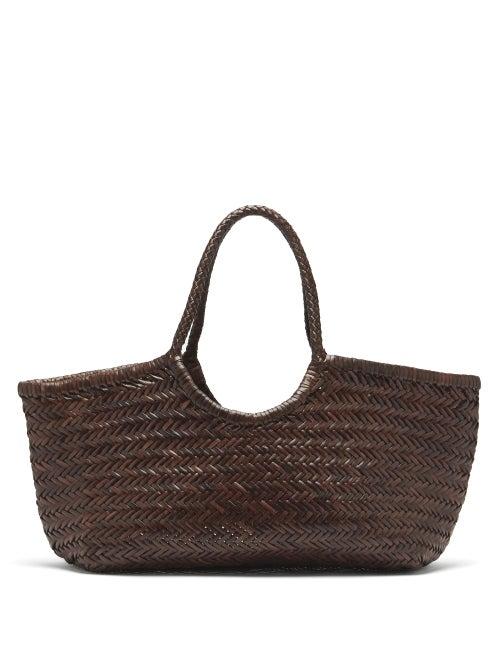 Matchesfashion.com Dragon Diffusion - Nantucket Woven-leather Basket Bag - Womens - Dark Brown