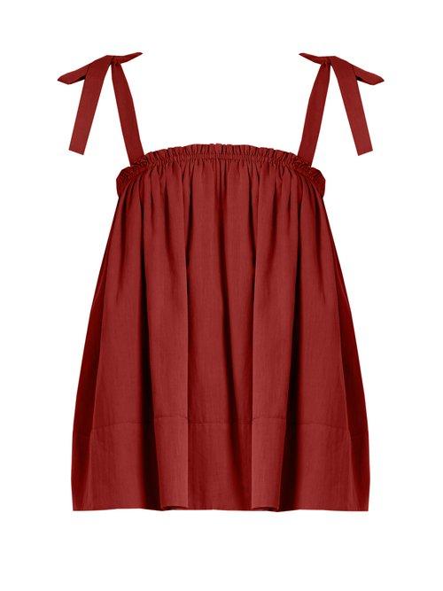 Matchesfashion.com Loup Charmant - Turen Cotton Top - Womens - Red