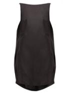 Matchesfashion.com Marques'almeida - Gathered Scoop-back Balloon-hem Silk Dress - Womens - Black