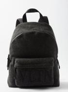 Valentino Garavani - Vltn-logo Wool-blend Backpack - Mens - Grey Multi
