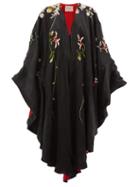 Matchesfashion.com By Walid - Conchita 19th Century Embroidered Silk Shawl - Womens - Black